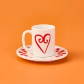 Kitchen Love 4 Parça Kahve Fincan Takımı - Pembe / Beyaz - 3