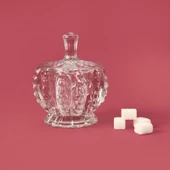 Glass Cam Şekerlik - Şeffaf - 3,5 cm - 1