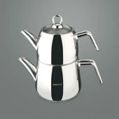 Diamond Orta Boy Çaydanlık - Inox - 1,2 lt + 1,8 lt - 3