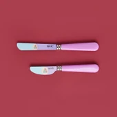 2'li Kahvaltı Bıçağı Seti - Yeşil - 18 cm + 16 cm - 1