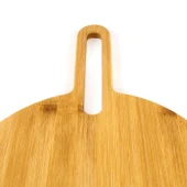 Bambu Yuvarlak Kesim Tahtası - Kahverengi - 40x28 cm - 3