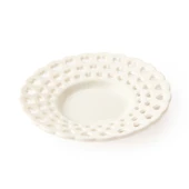 6'lı Porselen Çay Tabağı - Beyaz - 11 cm - 2