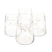 Dragonfly 4'lü Su Bardağı - Renkli - 420 ml - 2