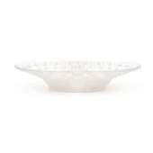 Kalp Motifli Çay Tabağı - Beyaz - 11 cm - 2