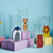 Animals 6'lı Bardak Seti - Şeffaf - 400 ml - 3