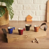 Casablanca 4'lü Metalik Espresso Fincan Seti - 70 ml - 2