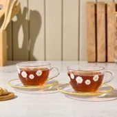 Fiona 4 Parça Çay Fincan Seti - Şeffaf - 238 ml - 1