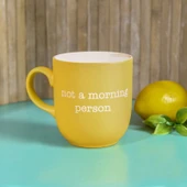 Not A Morning Person Kupa - Sarı - 400 ml - 1