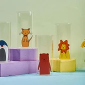 Animals 6'lı Bardak Seti - Şeffaf - 400 ml - 2