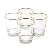 Pure Altın Yaldızlı 4'lü Su Bardağı Seti - 270 ml - 2