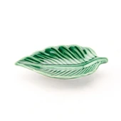 Seramik Yaprak Çerezlik - Yeşil - 13x7 cm - 2
