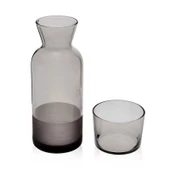 Matte Bardaklı Sürahi - Siyah - 700 ml - 3