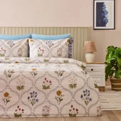 Soft Nostra Çift Kişilik Nevresim Takımı - Ekru - 1