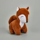 Soft Tilki Figürlü Yastık - Kahverengi - 25x25 cm - 2