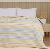Soft Radiant Tek Kişilik Pike - Ekru / Mavi - 160x230 cm - 1