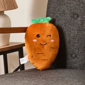 Soft Havuç Figürlü Yastık - Turuncu - 25 cm - 1