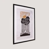 Deco Soleado Tablo - Gri / Siyah - 70x50 cm - 2