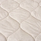 43182 Çift Kişilik Kadife Yorgan - Krem - 195x215 cm - 2