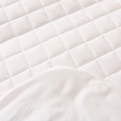 Soft Kapitoneli Sıvı Geçirmez Fitted Çift Kişilik Alez - Beyaz - 160x200 cm - 3