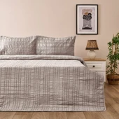 Soft Elit Çift Kişilik Yatak Örtüsü Seti - Gri - 200x230 cm - 1