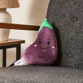 Soft Patlıcan Figürlü Yastık - Mor - 25 cm - 1