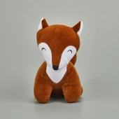 Soft Tilki Figürlü Yastık - Kahverengi - 25x25 cm - 1