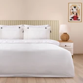 Soft Ethnic Çift Kişilik Nevresim Takımı - Beyaz - 1