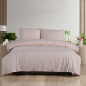 Soft Stripe Çift Kişilik Nevresim Takımı - Kiremit - 2