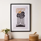 Deco Soleado Tablo - Gri / Siyah - 70x50 cm - 1