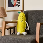 Soft Muz Figürlü Yastık - Sarı - 55x15 cm - 1