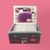 Store Elenora Çift Kişilik 3 Parça Yatak Örtüsü Seti - Gri - 3