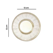 14304 Çizgili Bal Lüsterli Çay Tabağı - 12 cm - 2