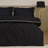 Soft Noirelle Çift Kişilik Nevresim Takımı - Siyah - 1