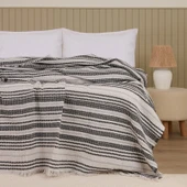 Soft Radiant Çift Kişilik Pike - Ekru / Siyah - 200x230 cm - 1