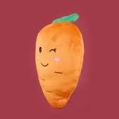 Soft Havuç Figürlü Yastık - Turuncu - 25 cm - 3