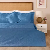 43173 Jakar Dokuma 4 Parça Yatak Örtüsü Seti - Lacivert - 1