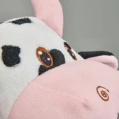 Soft Büyük İnek Figürlü Yastık - Beyaz / Siyah - 40x27 cm - 3