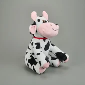 Soft Büyük İnek Figürlü Yastık - Beyaz / Siyah - 40x27 cm - 2