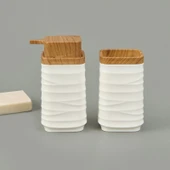 Bath Luna 2'li Sıvı Sabunluk ve Diş Fırçalık Seti - Beyaz - 2