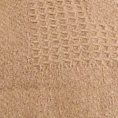 Yün Waffle Çift Kişilik Yatak Örtüsü - Bej - 200x220 cm - 2