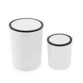 2'li Çöp Kovası Seti - Beyaz - 5 lt + 2 lt - 2