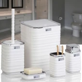 Home Luna Kare 5’li Banyo Seti - Beyaz - 1