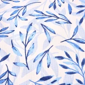 Soft Palmatum Çift Kişilik Pike - Beyaz / Mavi - 200x220 cm - 3