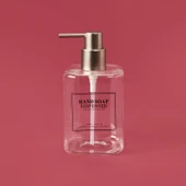 Kare Borosilikat Cam Sıvı Sabunluk - Şeffaf / Gri - 1