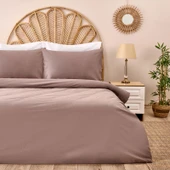 Soft Tek Kişilik Nevresim Takımı - Kahverengi - 1