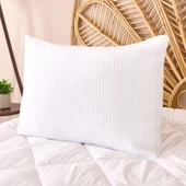 Soft Thunder Kapitoneli Yastık Alezi - Beyaz - 50x70 cm - 1