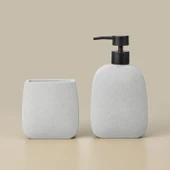 Bath Mithra 2'li Banyo Sıvı Sabunluk Seti - Gri - 2