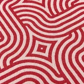 Soft Geometrik Desenli Çift Kişilik Yatak Örtüsü - Kırmızı - 225x250 cm - 2