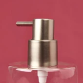 Yuvarlak Borosilikat Cam Sıvı Sabunluk - Şeffaf / Gri - 3