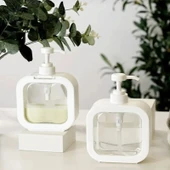 Şeffaf Sıvı Sabunluk - Beyaz - 16 cm - 1